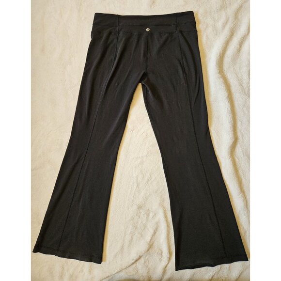 Lululemon Pants Womens 12 Black Groove Flare Yoga Activewear Gym Athletic *Read - Picture 3 of 16